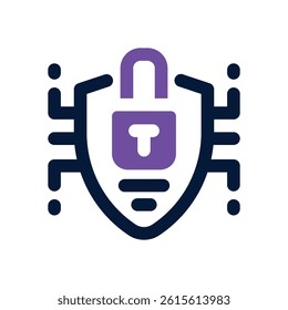 cyber security dual tone icon. Sleek and modern vector icon for websites, mobile apps, marketing materials, and corporate design. Fully scalable and ready to use.