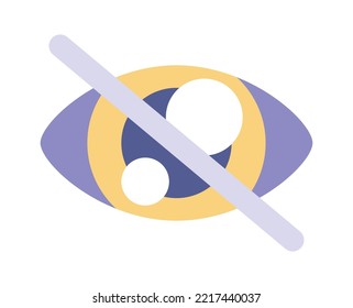 cyber security eyeball icon isolated flat