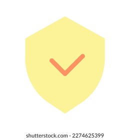 Cyber security flat color ui icon. Antivirus program for device. Safety on internet. Simple filled element for mobile app. Colorful solid pictogram. Vector isolated RGB illustration