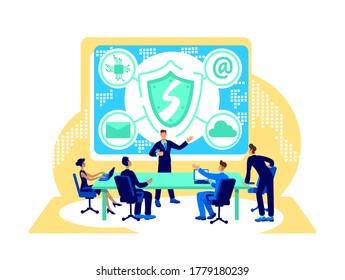 Cyber Security Flat Concept Vector Illustration Stock Vector (Royalty ...