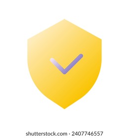 Cyber security flat gradient two-color ui icon. Antivirus program for device. Safety on internet. Simple filled pictogram. GUI, UX design for mobile application. Vector isolated RGB illustration