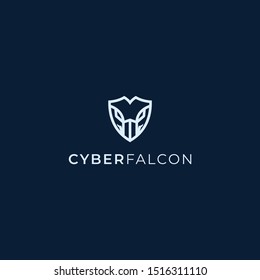 cyber security in the form of the Falcon logo