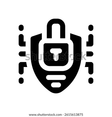 cyber security glyph icon. Strong and solid vector icon for websites, mobile interfaces, presentations, and visual branding. High quality and easy to edit.