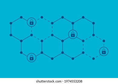 Cyber security graph internet business concept