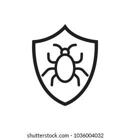 Cyber security icon. Bug symbol modern, simple, vector, icon for website design, mobile app, ui. Vector Illustration
