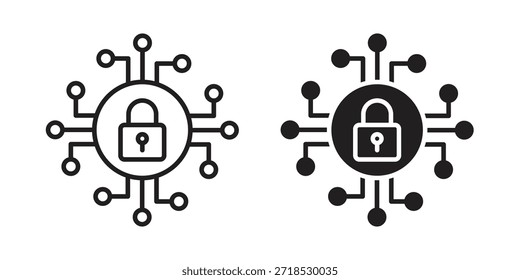 Concepto de icono de seguridad cibernética para infografía, Sitio web o App.