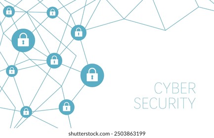 Cyber Security icon and connection Business