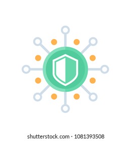 Cyber security icon, data protection concept