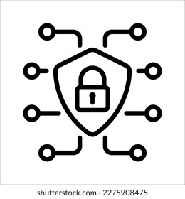 cyber security icon design, Security logo Artificial Intelligence Keyhole icon speed internet technology. vector illustration on white background