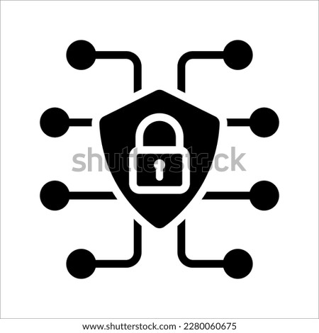 cyber security icon design, Security logo Artificial Intelligence Keyhole icon speed internet technology. vector illustration on white background