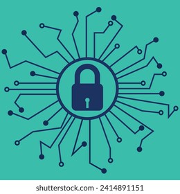 Cyber security icon design, Security sign, Artificial Intelligence, Internet network security, network security,