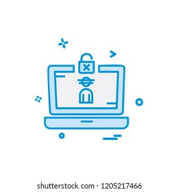 Cyber security icon design vector