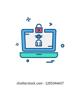 Cyber security icon design vector