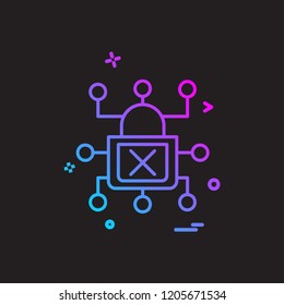 Cyber security icon design vector