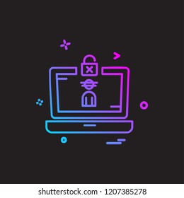 Cyber security icon design vector