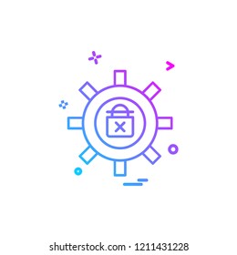 Cyber security icon design vector
