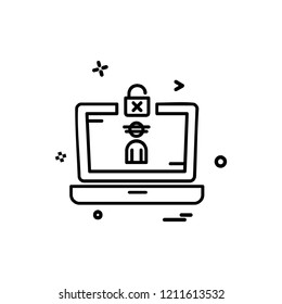Cyber security icon design vector