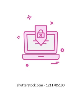 Cyber security icon design vector
