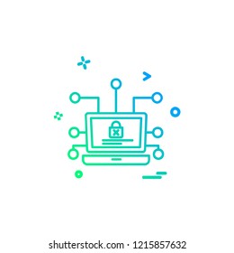 Cyber security icon design vector