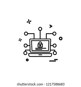 Cyber security icon design vector