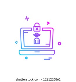 Cyber security icon design vector