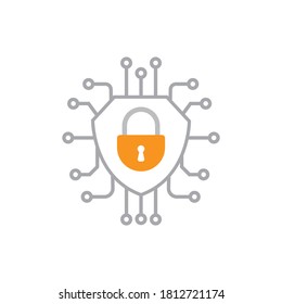 Cyber Security Icon Design. Vector Illustration