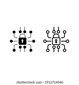 cyber security icon design, vector illustration graphic Security on white background