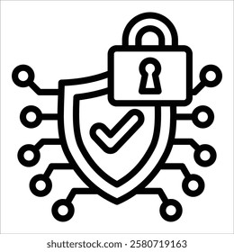 Cyber Security Icon Element For Design