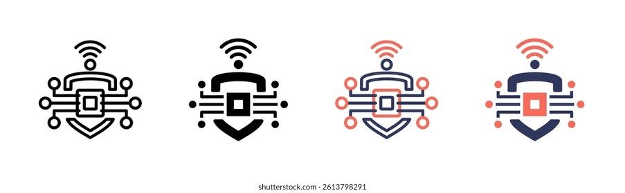 Cyber Security Icon Element For Design And Vector