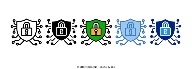 Cyber Security Icon Element For Design