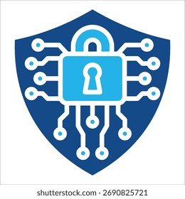 Elemento de icono de seguridad cibernética para diseño