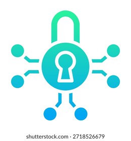 Elemento de icono de seguridad cibernética para diseño