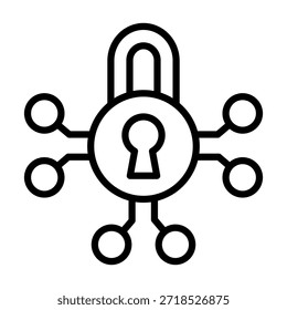 Elemento de icono de seguridad cibernética para diseño