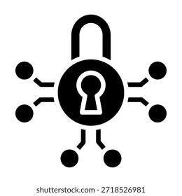 Elemento de icono de seguridad cibernética para diseño