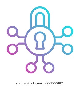 Elemento de icono de seguridad cibernética para diseño