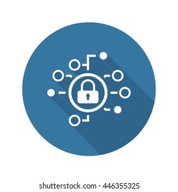 Cyber Security Icon. Flat Design.