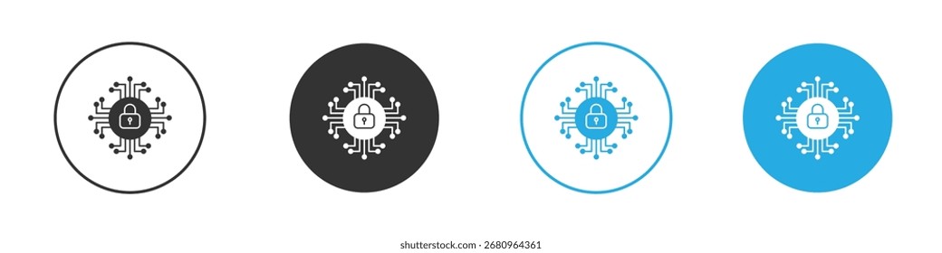 Icono de seguridad cibernética. Plantilla de diseño de iconos gráficos
