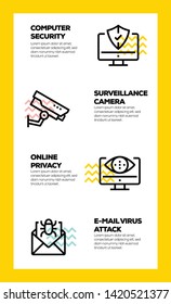 CYBER SECURITY ICON AND ILLUSTRATION CONCEPT