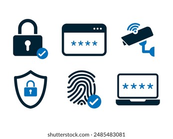 Cyber security icon, Internet Security and Privacy Icon