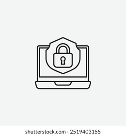 Cyber security icon isolated on white background