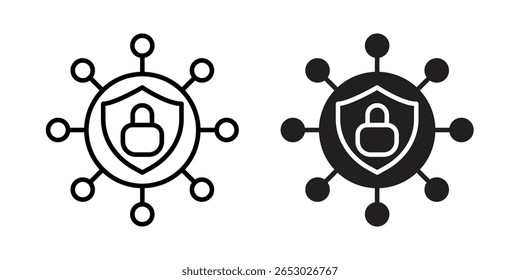 Icono de seguridad cibernética Ilustración de Plantilla de Vector de diseño de logotipo