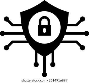 Cyber Security Icon Mixed Vector Illustration