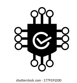 Cyber Security Icon On White Background