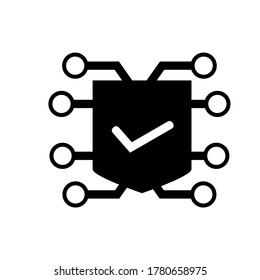 Icono De Ciberseguridad En Fondo Blanco