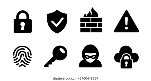 Icono de seguridad cibernética. icono de seguridad en línea