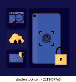 Cyber Security, Icon Pack Design