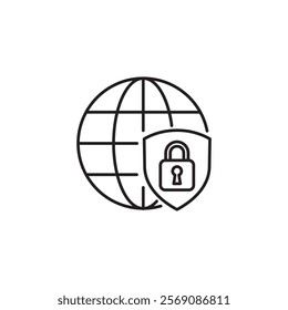 cyber security icon. protection network symbol. data protection.  protection computer and technology. vector illustration