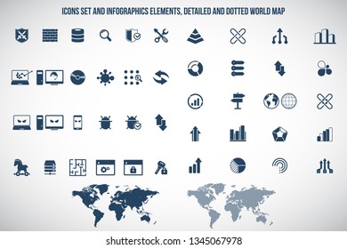  Cyber security icon set 