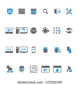  Cyber security icon set 
