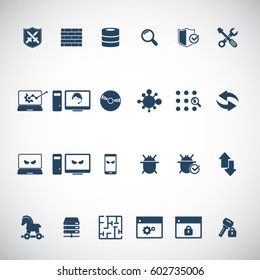  Cyber security icon set 